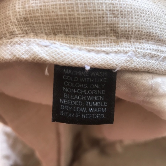 Express Cream Linen/Cotton Midi Shorts - Size 10 - Picture 5 of 6